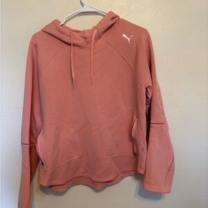 PUMA Hoodie Women’s Large Pink “Keeps You Dry” Moisture Wicking Pullover